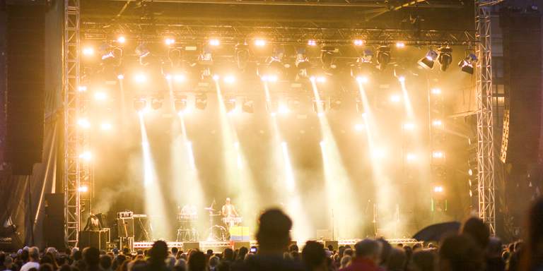 Bright lights shine from a concert stage over a big, silhouetted, crowd. Every year Stockholm is visited by some of the world’s biggest artists for unforgettable concert evenings.