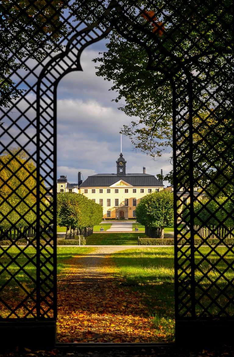 Ulriksdal Palace and park in fall.