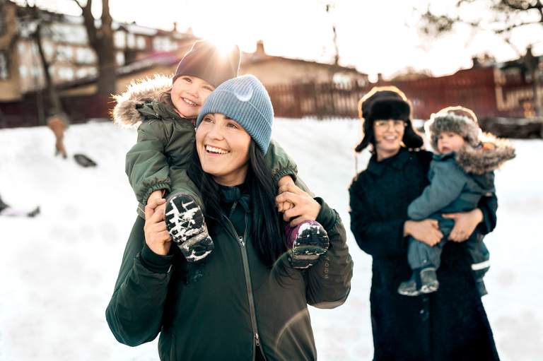 Winter with family and friends in Stockholm