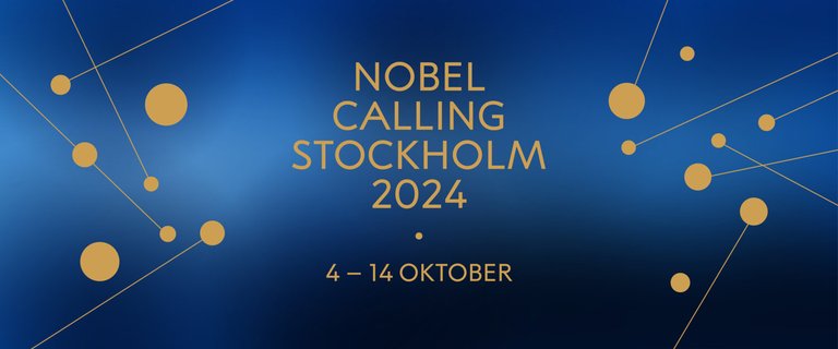 The text "Nobel Calling Stockholm 2023 28 sept - 9 okt".