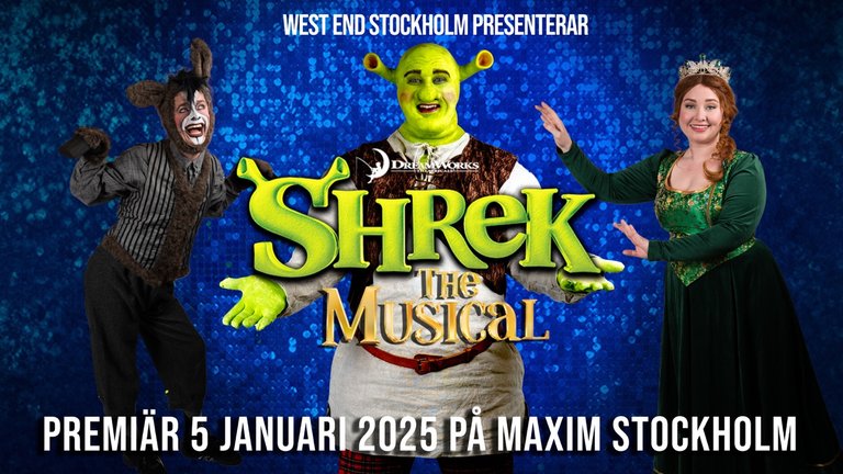 Shrek and other characters from the musical.