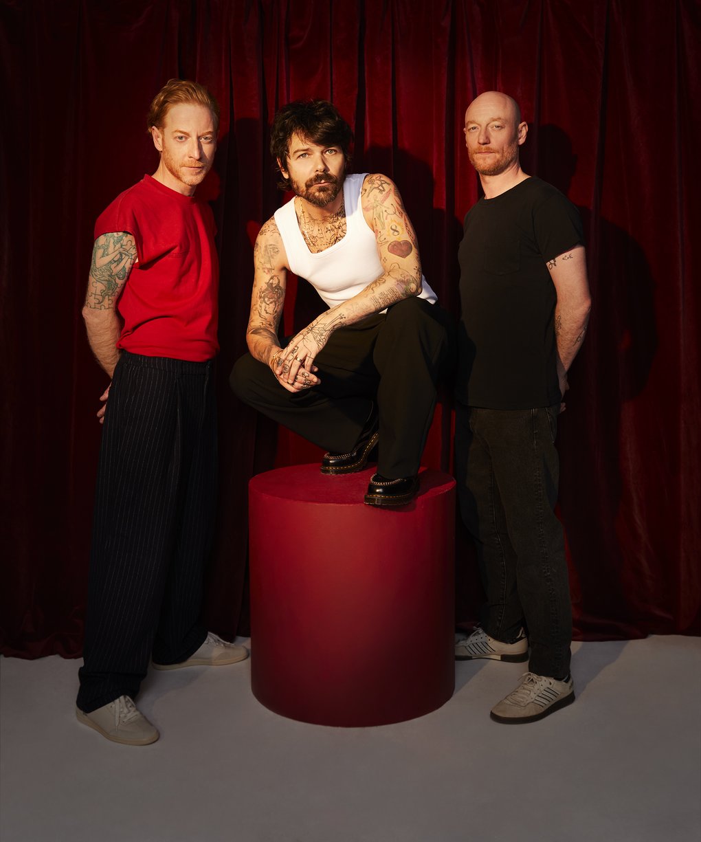 The three members of Biffy Clyro.