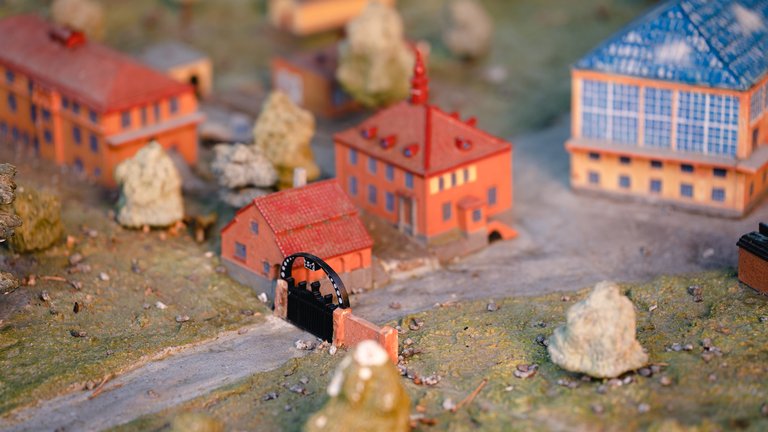 A scale model of FIlmstaden Råsunda.