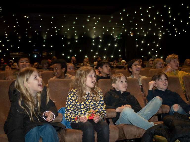 Children in the cinema