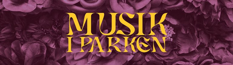 the text "musik i parken"